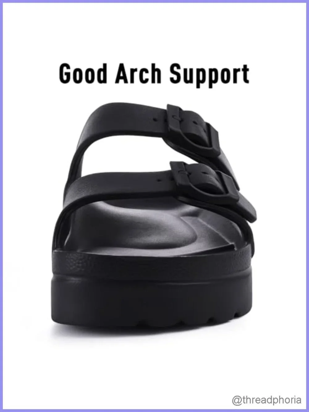 Arch Support Platform Slide Sandals Adjustable Comfort Walking